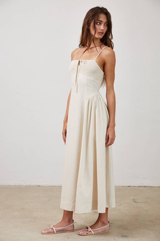 Tie Front Midi Dress