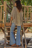 Chiffon Floral Print Tie Front Top