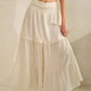 Cotton Tiered Midi Skirt
