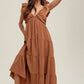Textured Tiered Maxi Dress