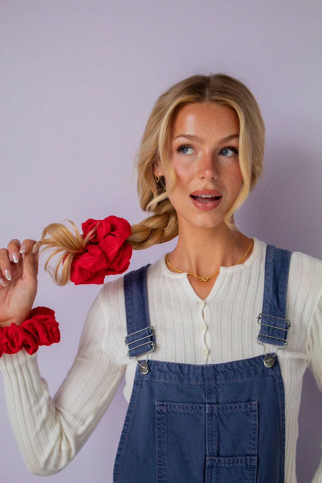 Red Poppy Jumbo Scrunchie