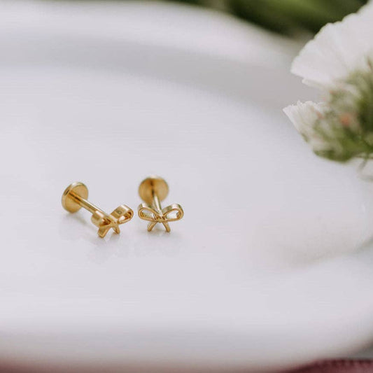 Bow Flat Back Studs