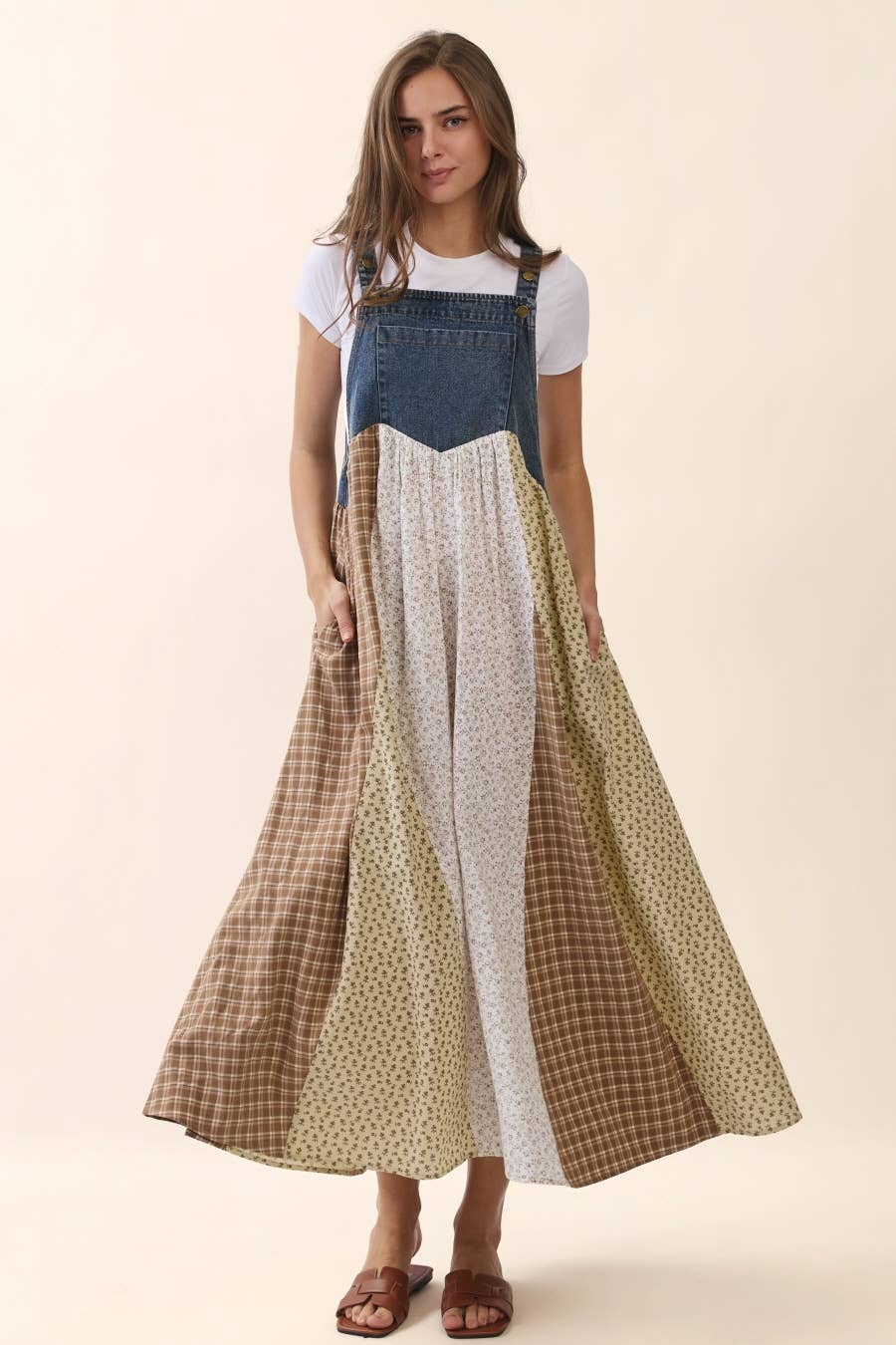 Harvest Patchwork Overall Dress