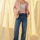 Blush Cable Knit Cardigan
