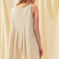 Pleated Front Linen Romper