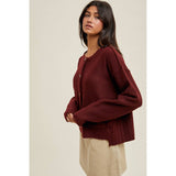 BRUSHED BUTTON-UP CARDIGAN