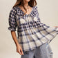 Meadow Plaid Ruffle Top