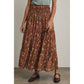 Floral Tiered Midi Skirt