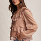 Lace Collar Ruffle Blouse