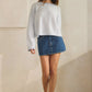 Striped Roll Up Neck Sweater (Multiple colors)