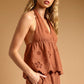 Terracotta Halter Top