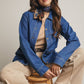 Utility Snap-Front Denim Jacket