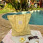 Lemon Blossom Floral Tote Bag