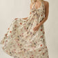 Floral Patchwork Halter Maxi Dress