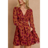 Canyon Still Ruffled Sleeve Mini Dress