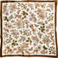 100% Silk Bandana Western Floral & Butterfly  – 23” Square
