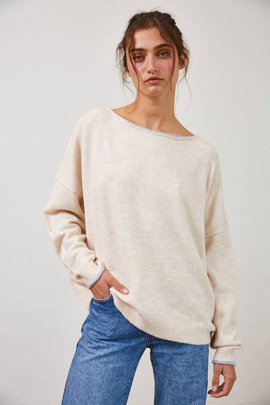 Soft Knit Boatneck Sweater