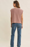 Exposed Seam Sweater Vest
