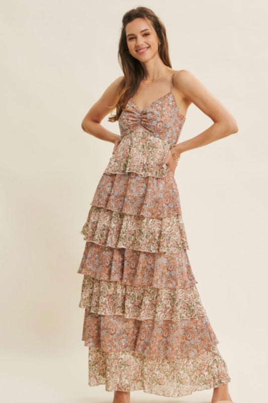 Floral Tiered Maxi Dress