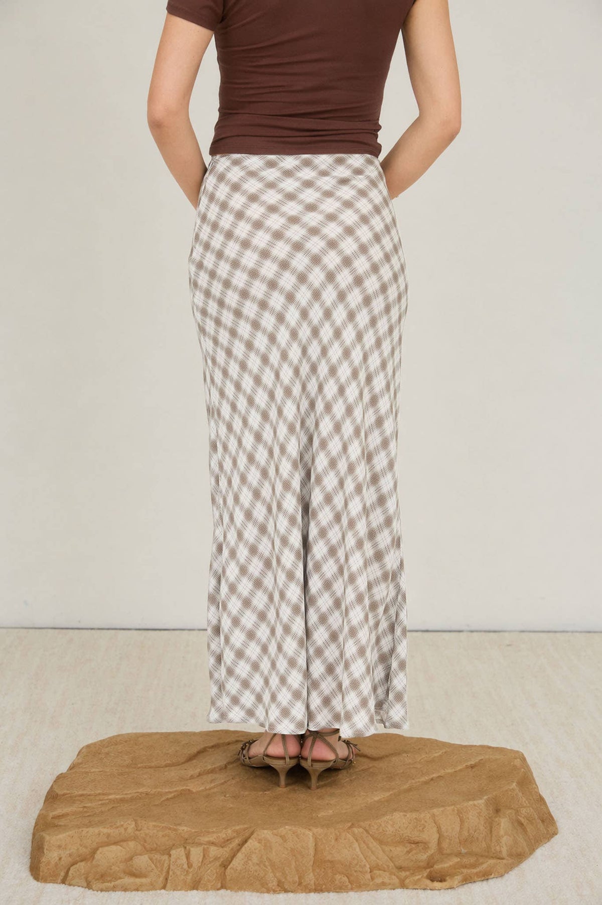 Autumn Plaid Midi Skirt