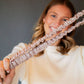 Tan Gingham Lanyard
