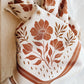 100% Silk Bandana Scarf - Desert Floral Western Earth Tones