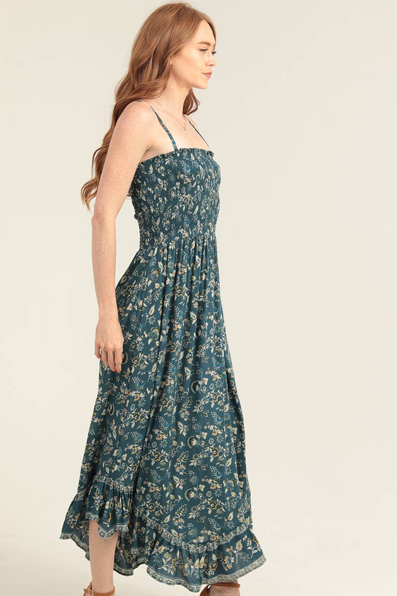 Angled Hem Maxi Dress