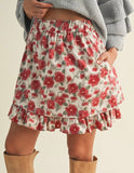 Ruffle Hem Mini Skirt