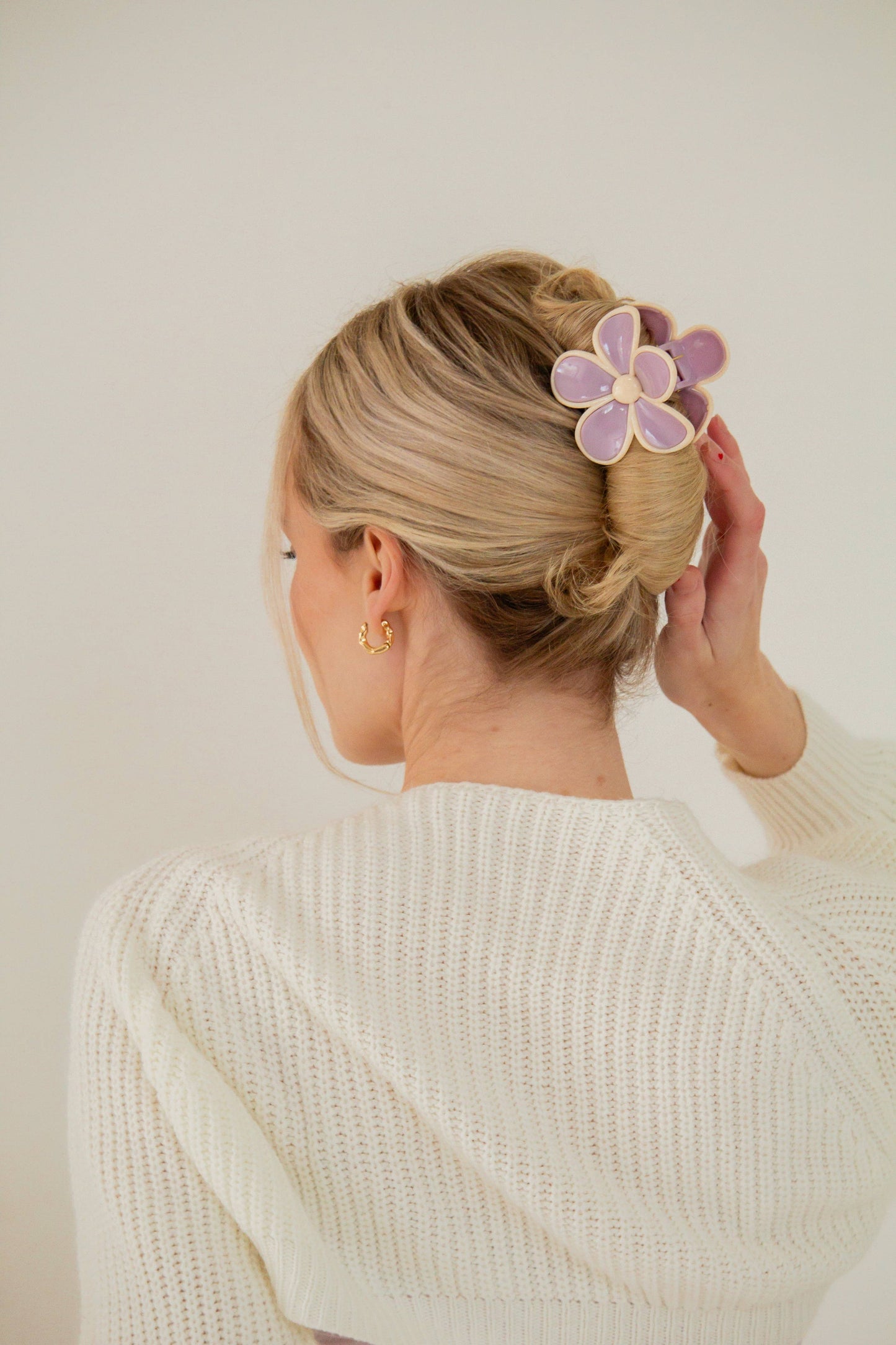 Lavender Flower Claw Clip