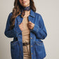 Utility Snap-Front Denim Jacket