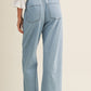 Relaxed Drawstring Denim Pants