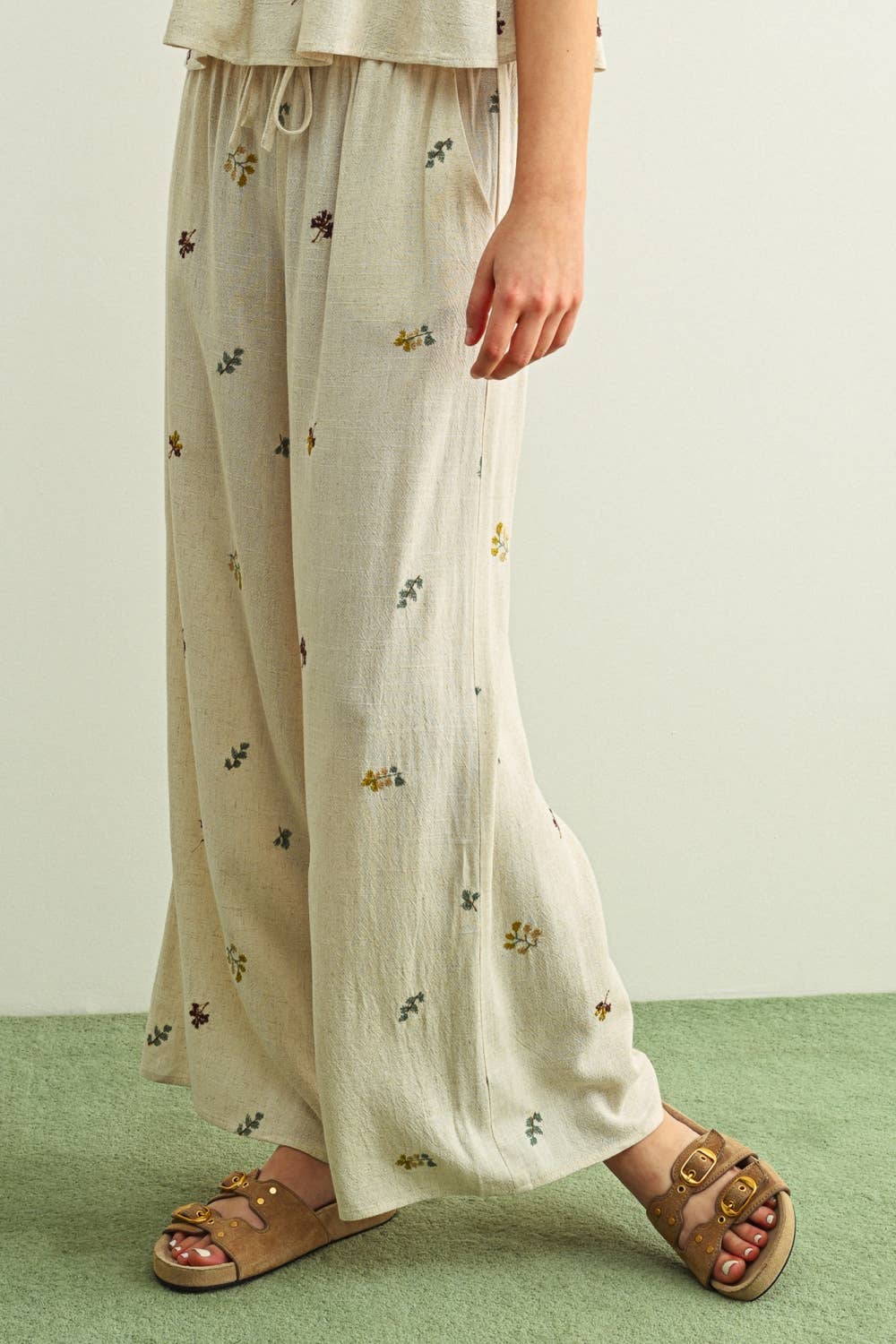 Wildflower Embroidered Pants