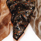 100% Silk Bandana Scarf -Midnight Garden Floral Western Wear