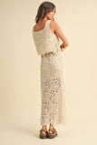 FLOWER CROCHET SLEEVELESS TOP