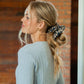Navy Dreams Gingham Jumbo Scrunchie