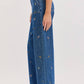 Midnight Bloom Wide Leg Jeans