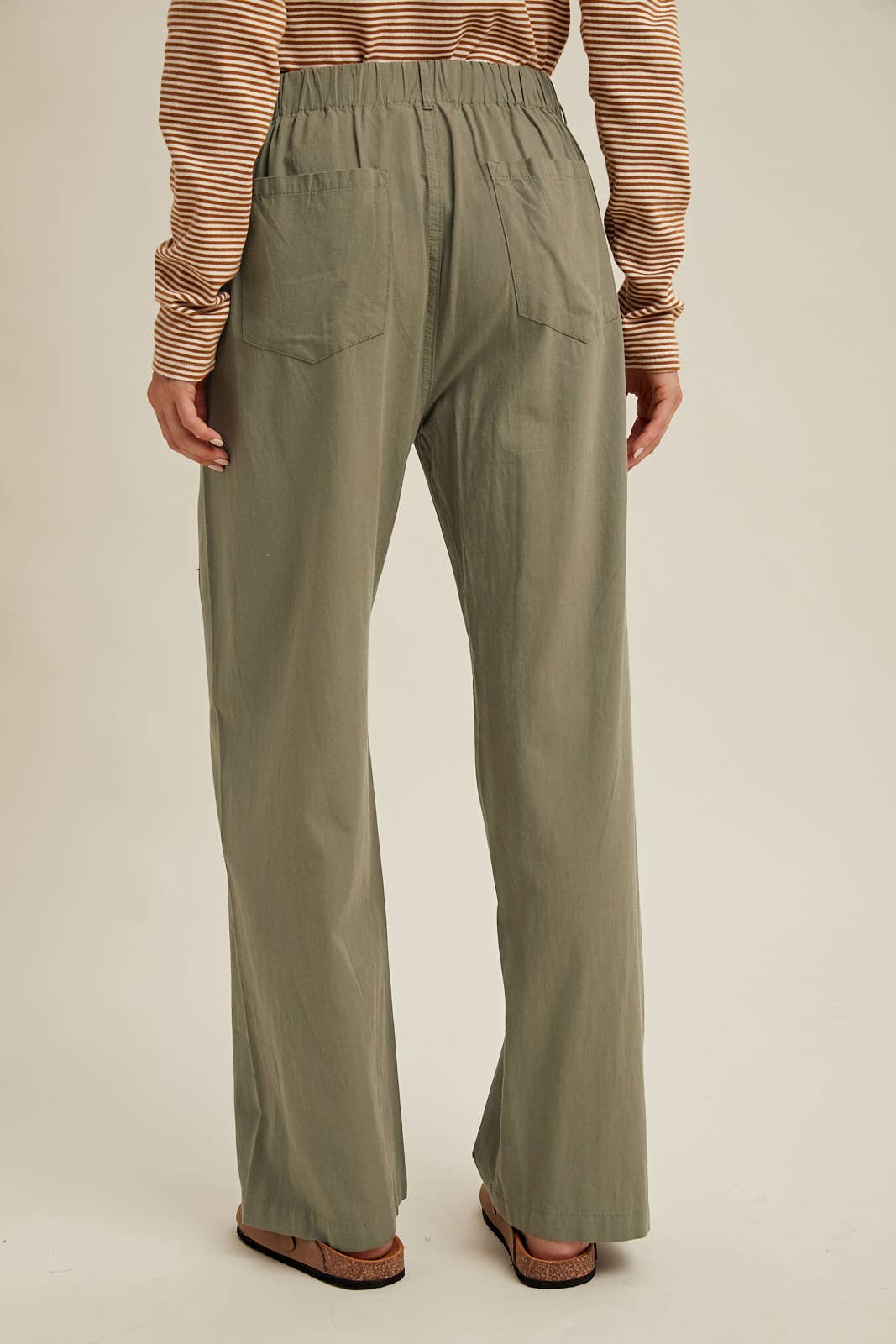 Olive Woven Pants