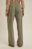 OLIVE WOVEN PANTS