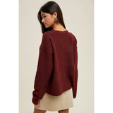 BRUSHED BUTTON-UP CARDIGAN