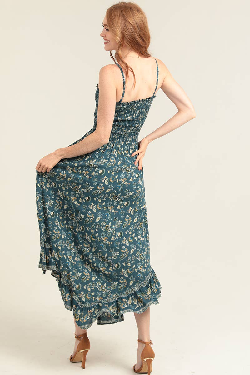 Angled Hem Maxi Dress