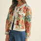 Floral Jacquard Button Down Jacket