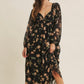 Crepe Chiffon Midi Dress