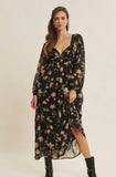 Crepe Chiffon Midi Dress