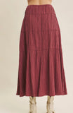 Raspberry Truffle Midi Skirt