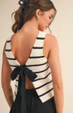 OPEN BACK SWEATER KNIT TOP