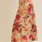 Floral Printed Satin Bias Cut Maxi Skirt