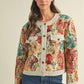 Floral Jacquard Button Down Jacket