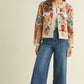 Floral Jacquard Button Down Jacket