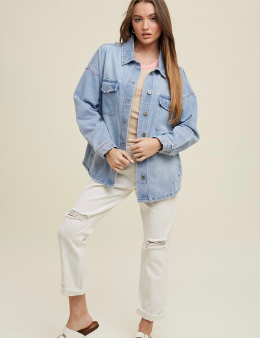 Blossom Denim Shacket