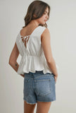 Bubble Hem Peplum Top